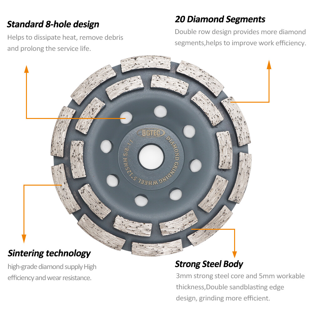 4-7 inch Diamond Grinding Wheel 58 Polishing Disc for Concrete Marble Granite