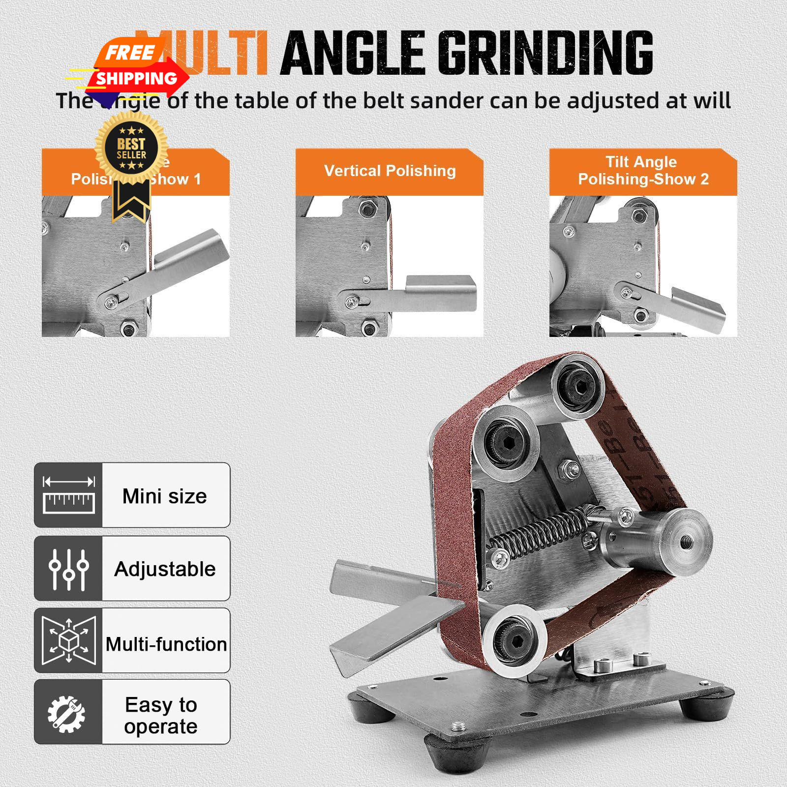 Mini Electric Belt-Sander Knife-Sharpener Sanding Machine – Small Bench…