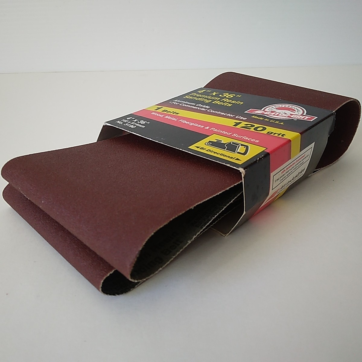 Ali-Gator-Grit 4″×36″ 120 Grit Premium Sanding Belt-No.3190-USA Made-NOS NIP