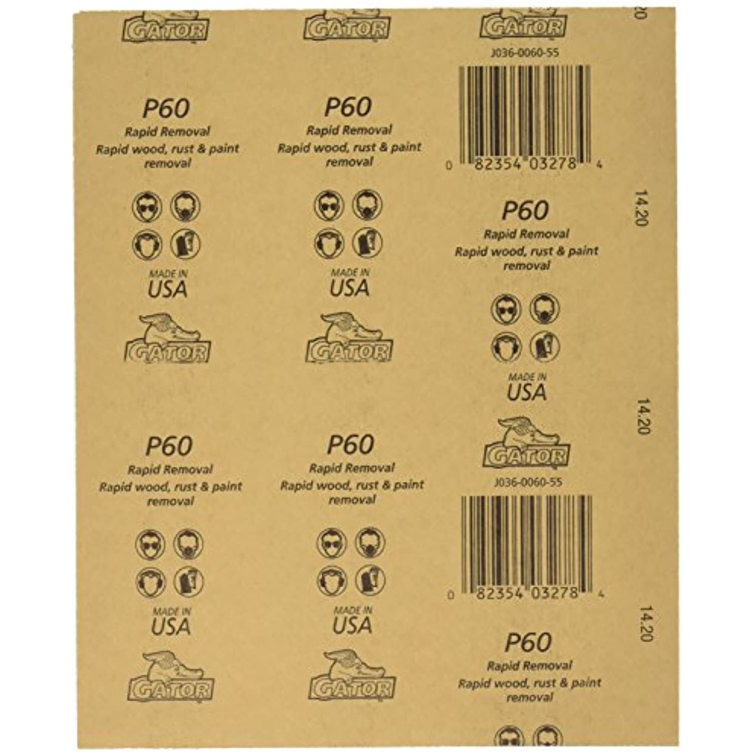 ALI INDUSTRIES 4462 3-Pack 60 Grit Garnet Sandpaper