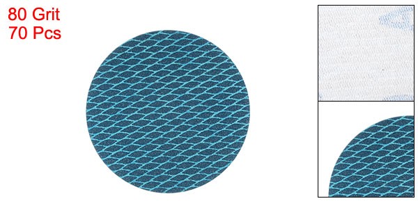 70pcs Diamond Shape Sanding Discs 6 Inch 80 Grit Hook & Loop Rhomb Sandpaper
