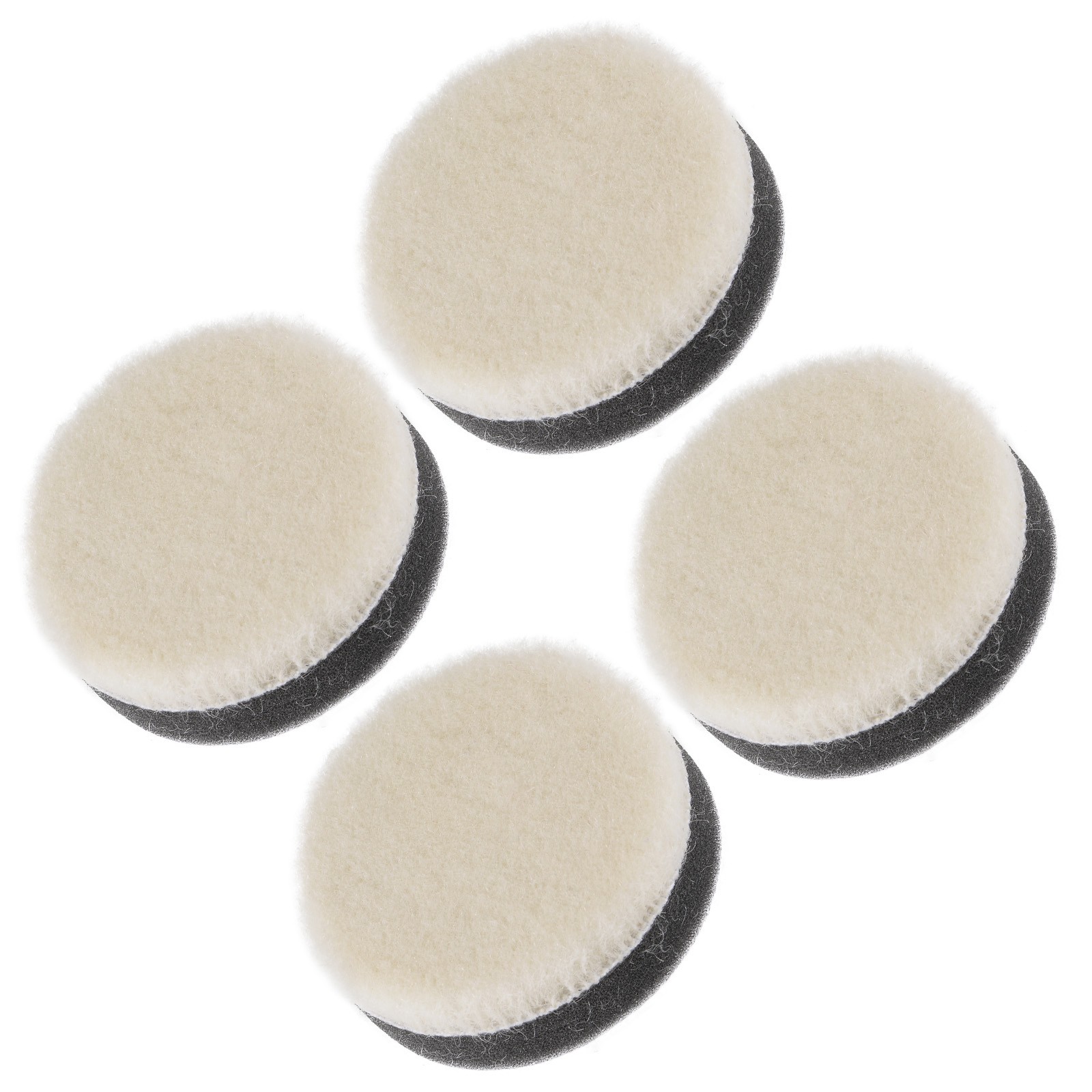 4pcs 2″ Diameter Wool Felt Sponge Polishing Pad for Polishing Metal