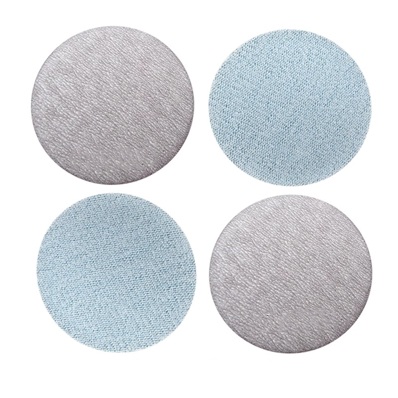 50mm-2″Inch Flocking Dry Sanding Discs Hook and Loop Sandpaper Pads White Sand