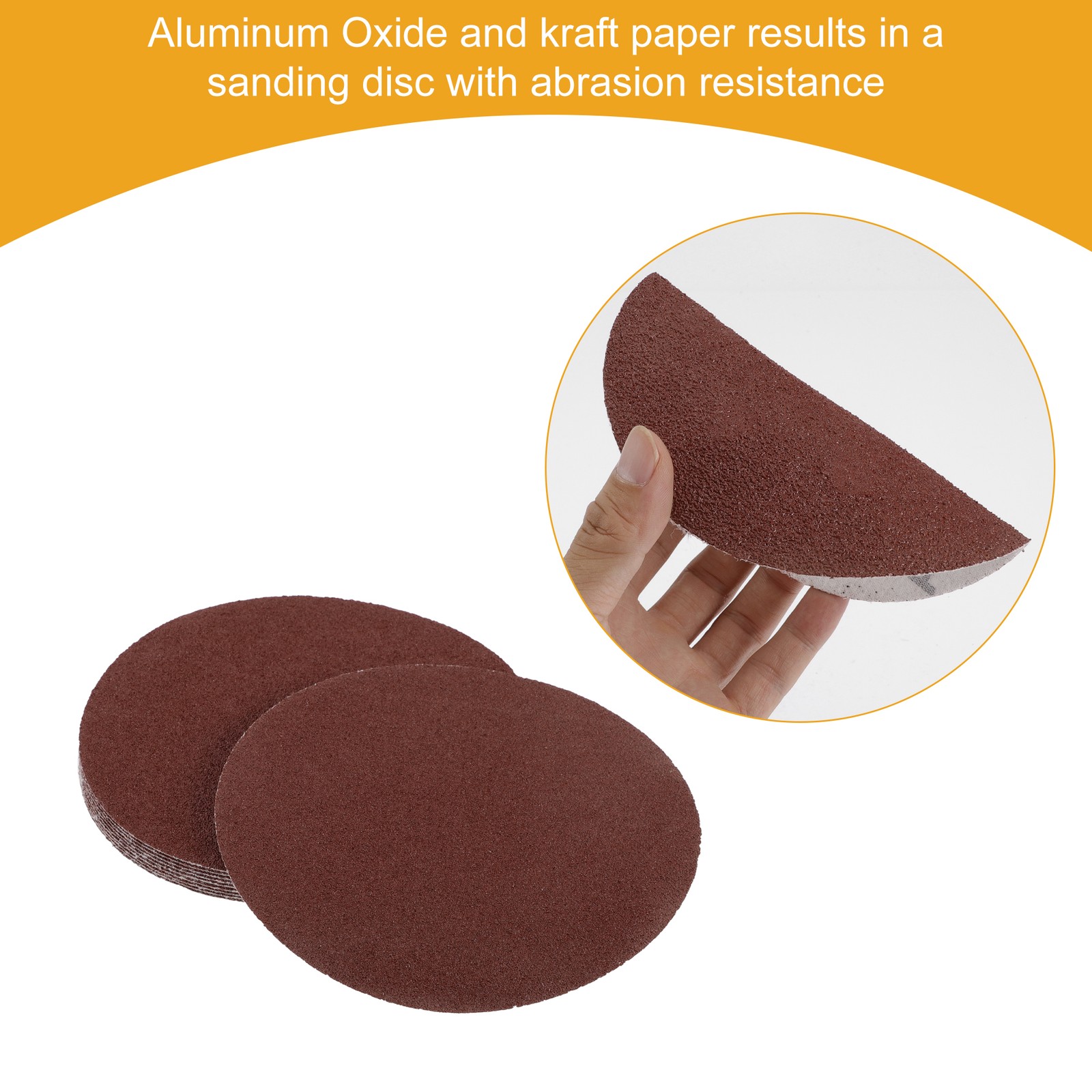 10 Pcs 40 Grit Universal Sanding Discs-Round Hook Loop Sandpaper-White Paper Red