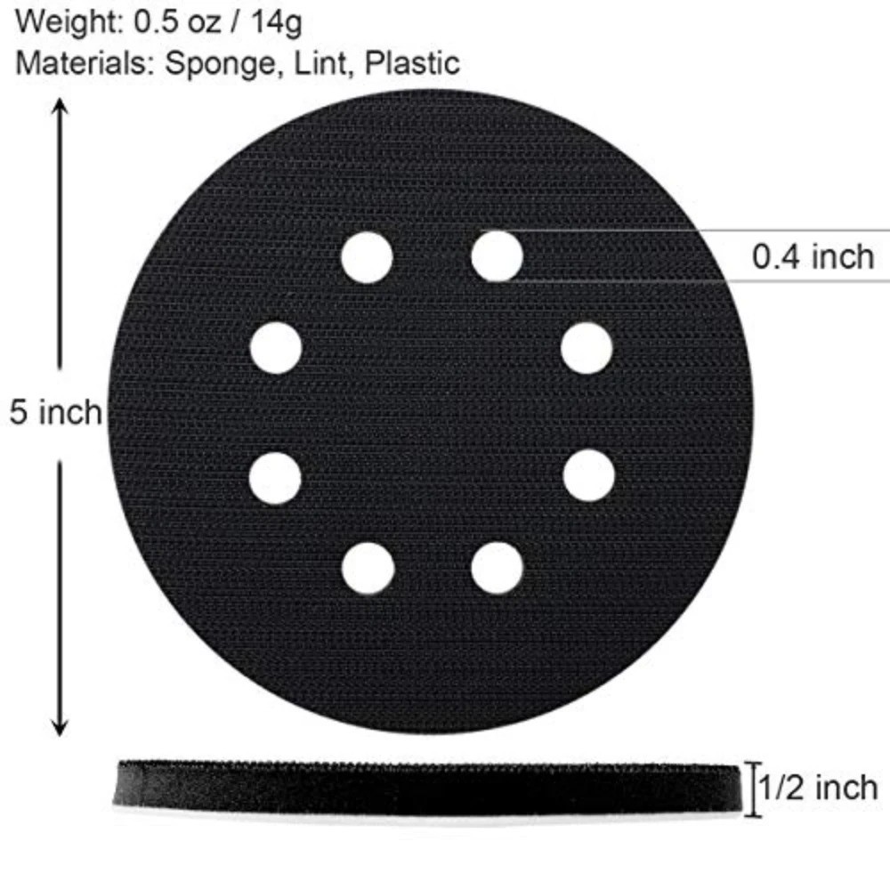 2 pc 5″ 8 Holes Interface Pads Orbital Sander Sanding Foam Pad Hook Loop Buffer