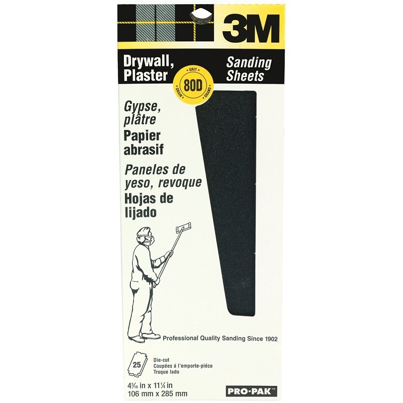 3M 99433 Sanding Sheet, 11-1/4 in L, 4-3/16 in W, 80 Grit, Medium, Aluminum Oxid