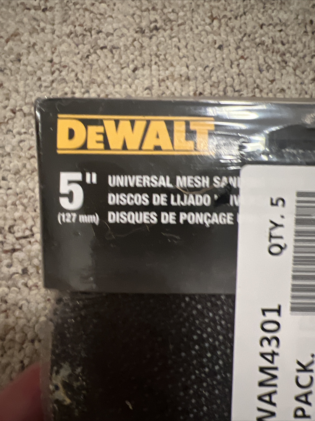 25 sheets NEW DeWalt DWAM4301 Mesh 5 Inch 80 Grit Ros Disks 5 Pack X 5 SEALED