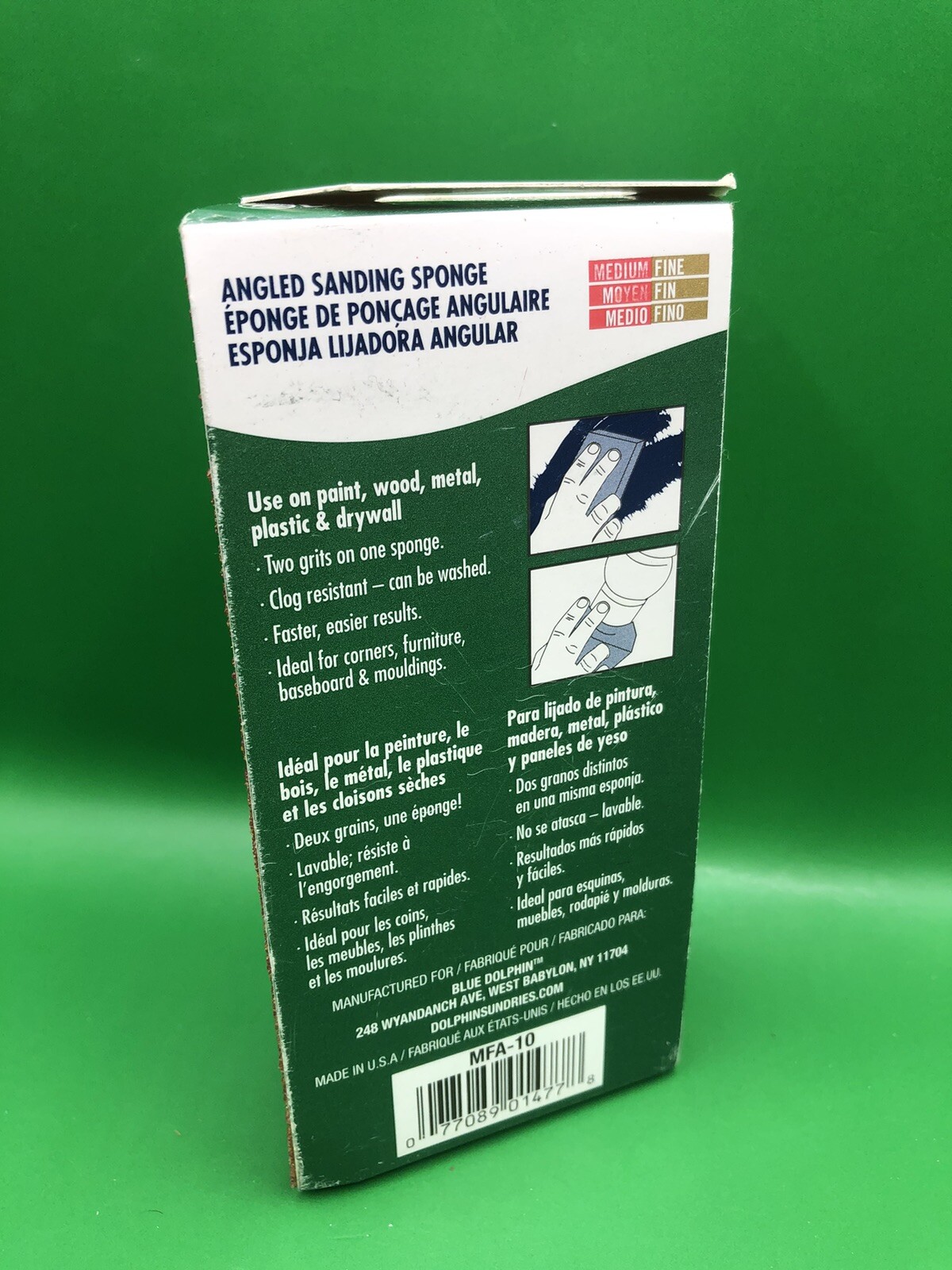 Blue Dolphin Angled Sanding Sponge Red Medium /fine