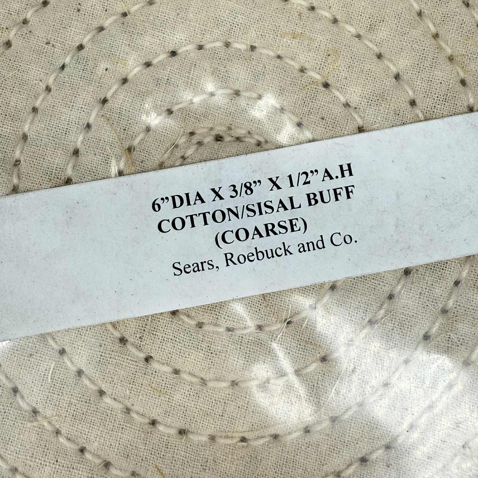 Sears Craftsman 6″ Buffing Wheel 1/2″ Arbor Hole 40Ply Cotton Buff Medium New