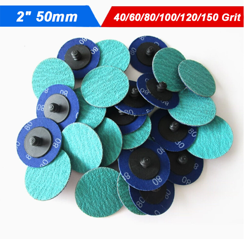 2″ 50mm R-Type Roll Lock Quick Change Discs Die Grinder Sanding Pads 40-150 Grit