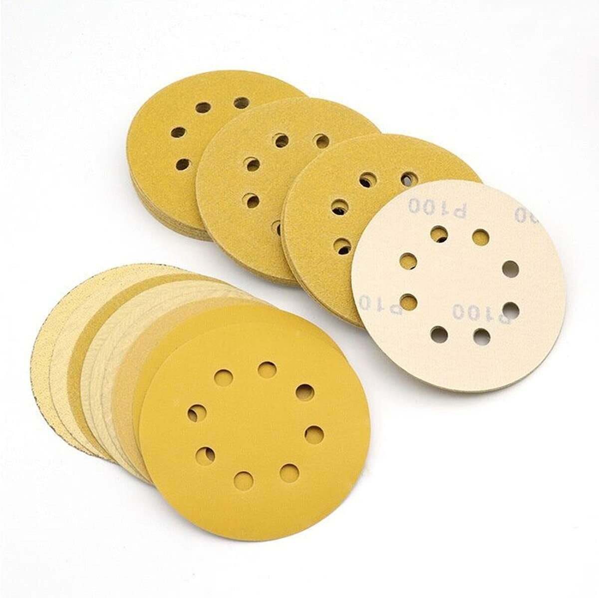 5 inch Sanding Discs 80-800 Grit Hook Loop 8-Hole Sandpaper Orbital Sander Paper