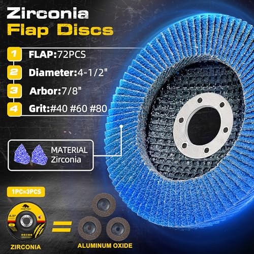 26 Packs Angle 26 packs angle grinder wheels 4-1/2 inch with 3 diffent type