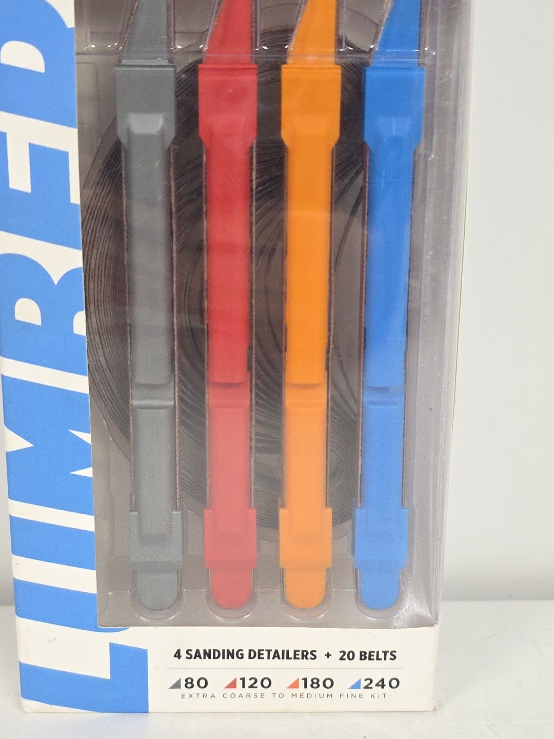 Lumberton 1/4″ Sanding Detailer Kit (Coarse Grit Kit) 4 Sanders With 20 Belts
