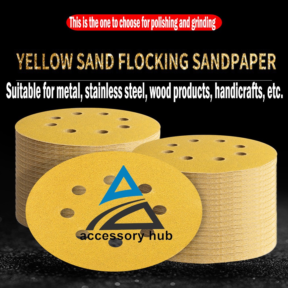 Accessoryhub Hook & Loop 6” Sanding Discs, Orbital DA Sander Paper Pads US