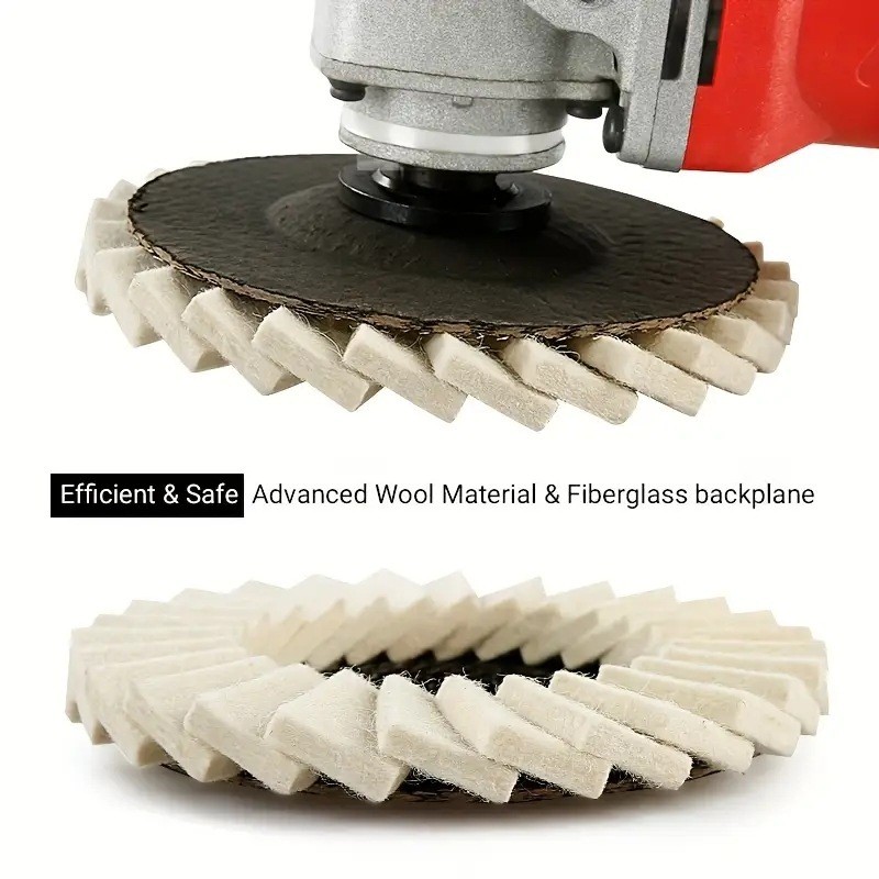 5″ Wool Felt Flap Disc Metal Working Polishing Buffing Wheel for Grinder
