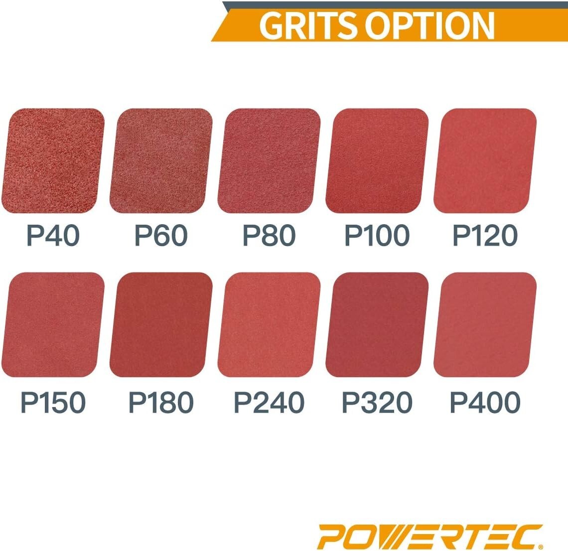 POWERTEC 401308 Universal Sanding Belts 3/8-Inch x 13-Inch | Aluminium Oxide 80