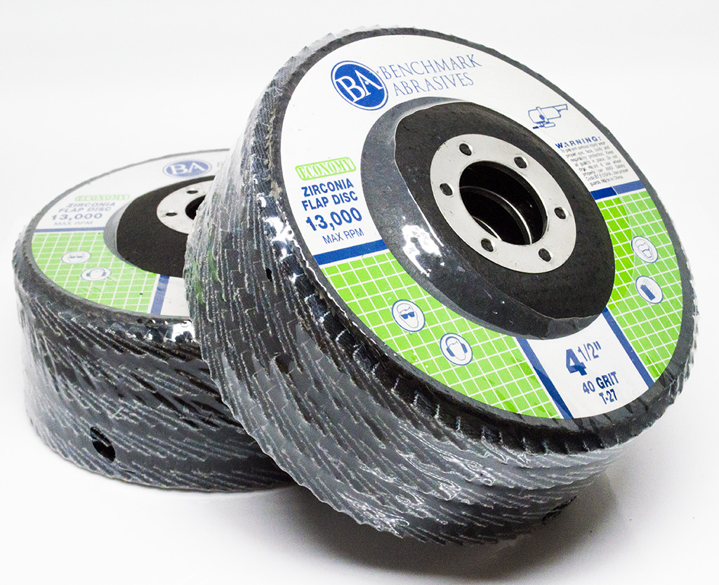 10 Pack – 4.5″ Economy Flap Disc Grinding Wheels Type 27 (Flat Face)