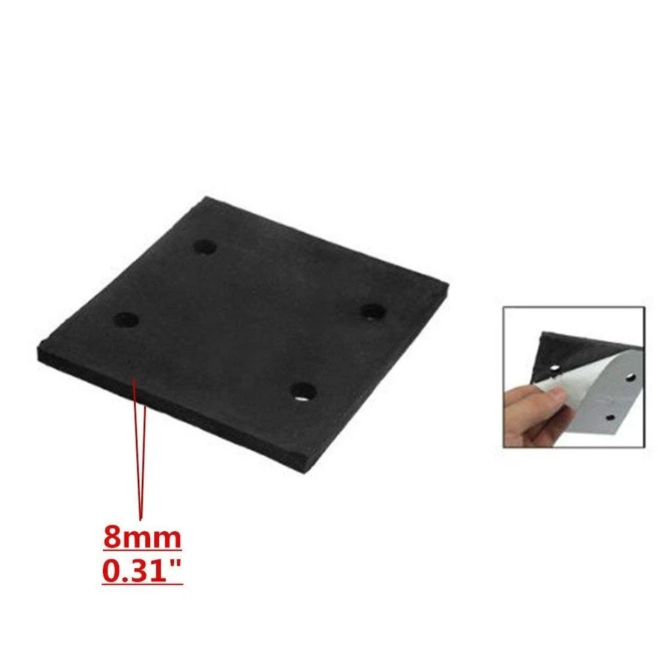 10 Pcs Black Square Foam Adhesive Foam Replacement Sander Back Pad Sponge Gasket