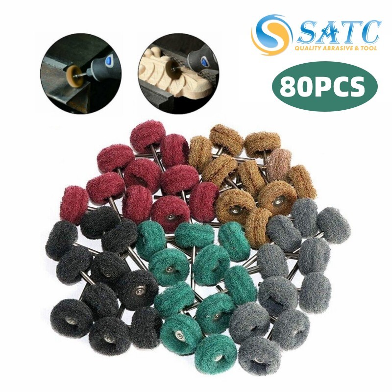 80PCS Metal Rotary Polishing Buffing Wheel Burr Kit Tool Accessories for Dremel