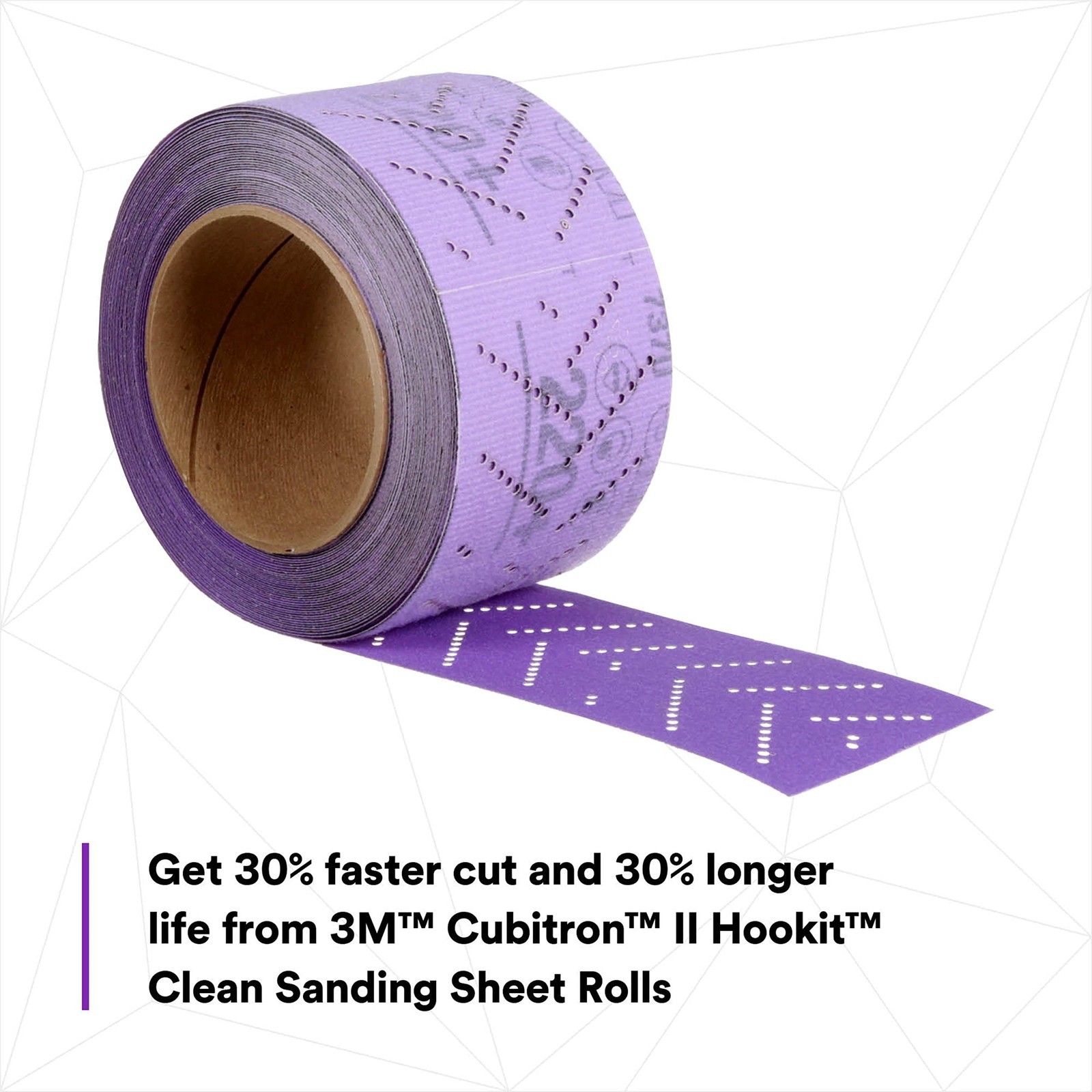 3M Cubitron II Hookit Abrasive Sheet Roll, 34447, Pack of 1, Purple