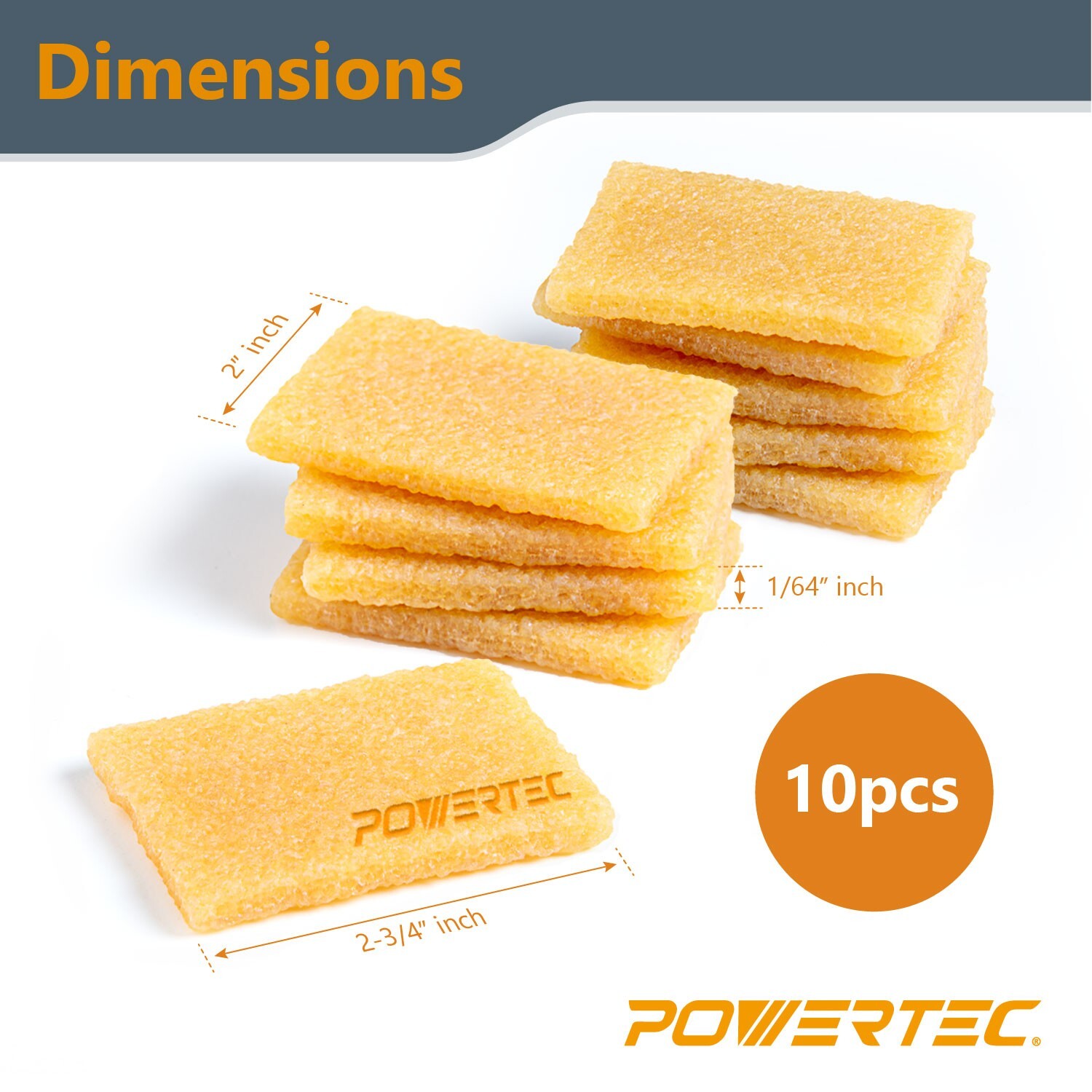 POWERTEC Abrasive Belt Cleaner for Sanding Belts, Discs & Sandpapers, 10PK