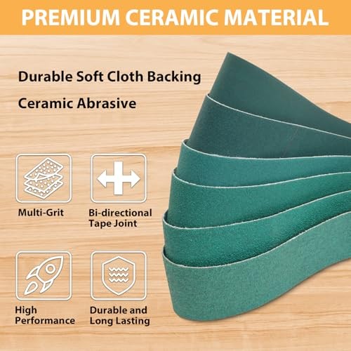 Knife Making Sanding Belts 2×42 6 Pack Ceramic