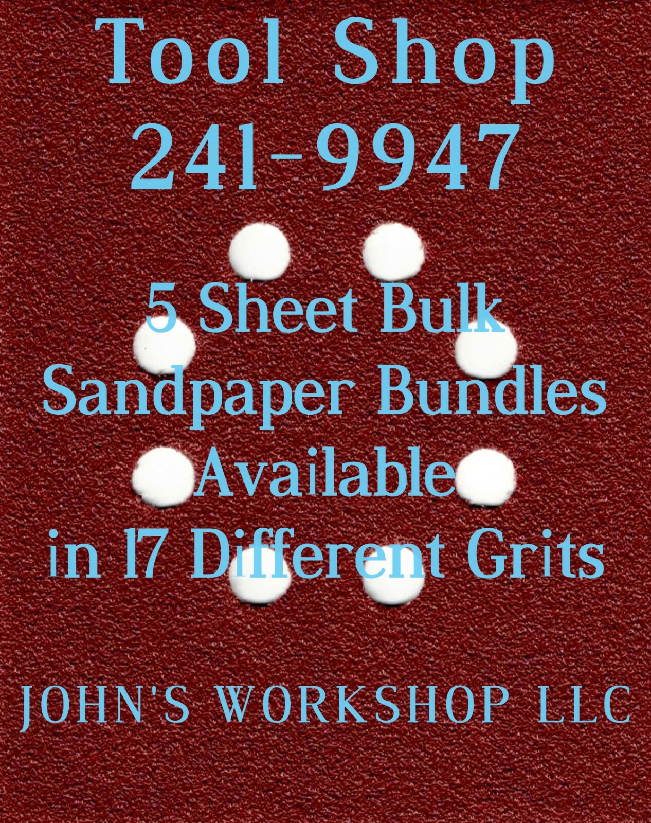 Build Your Own Bundle Tool Shop 241-9947 1/4 Sheet No-Slip Sandpaper 17 Grits!