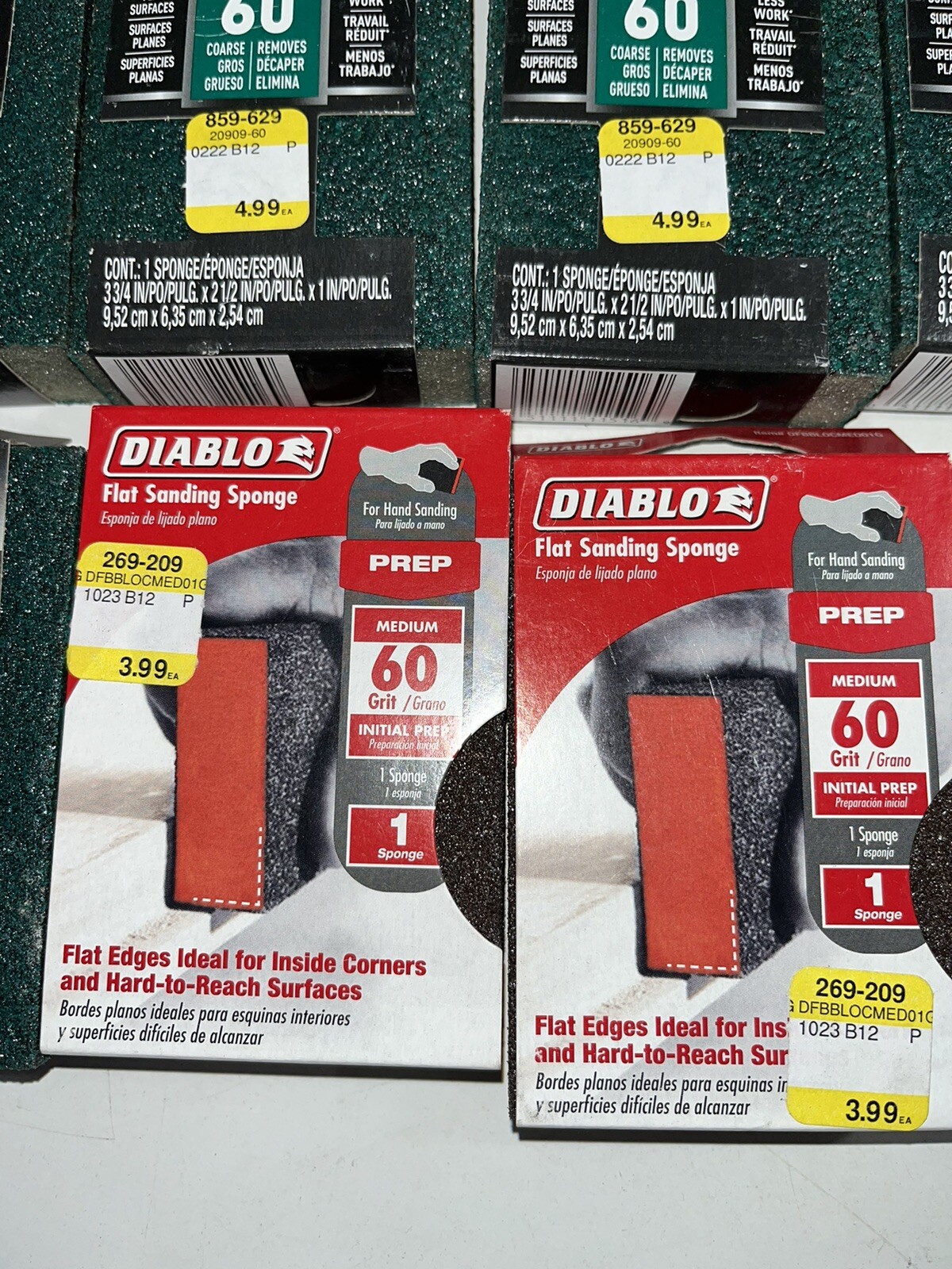 3M Sand Blaster Advance Sanding Sponge + Diablo Flat Sanding Sponge Set of 7