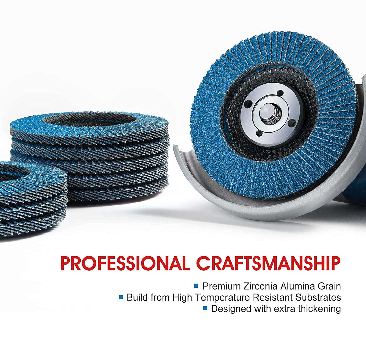 20Pcs 4.5″Flap Discs 40 60 80 120 Grit Grinding Wheel Angle Grinder Sanding Disc