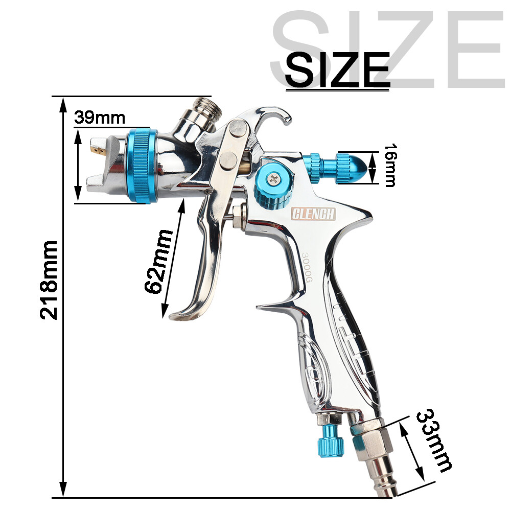 Mini HVLP Paint Spray Gun Kit Air Regulator Gravity Feed Primer 1.4mm Nozzle