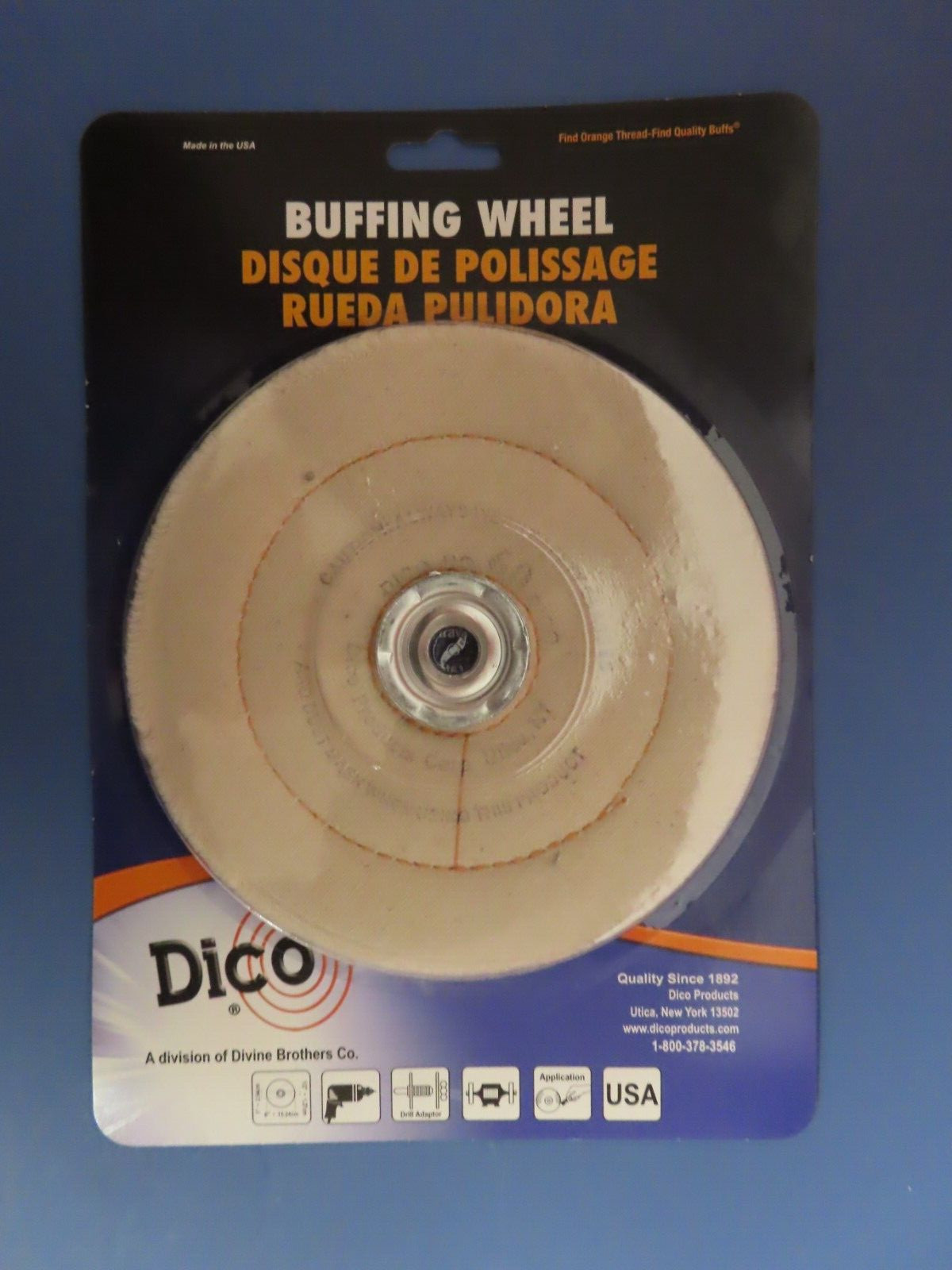 Dico Canton Flannel Buffing Wheel 6″ Diameter 1/4″ Arbor 1/2″ Thick #527-60-6