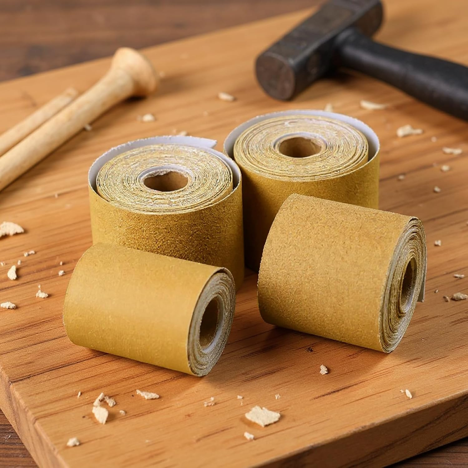 8 Rolls 40 Yards 80, 120, 220, 320 Grit Continuous Sandpaper Roll 2-3/4″ Wide