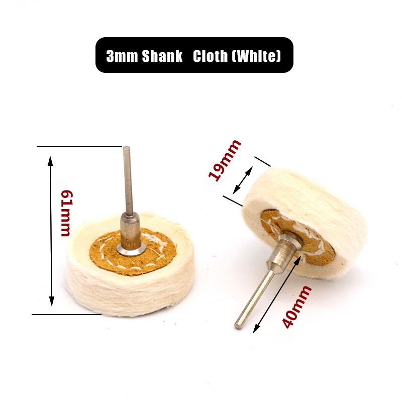 T-shaped Cloth Wheel Polishing Wool Wheel With Handle Jade Amber Agate 3*50mm