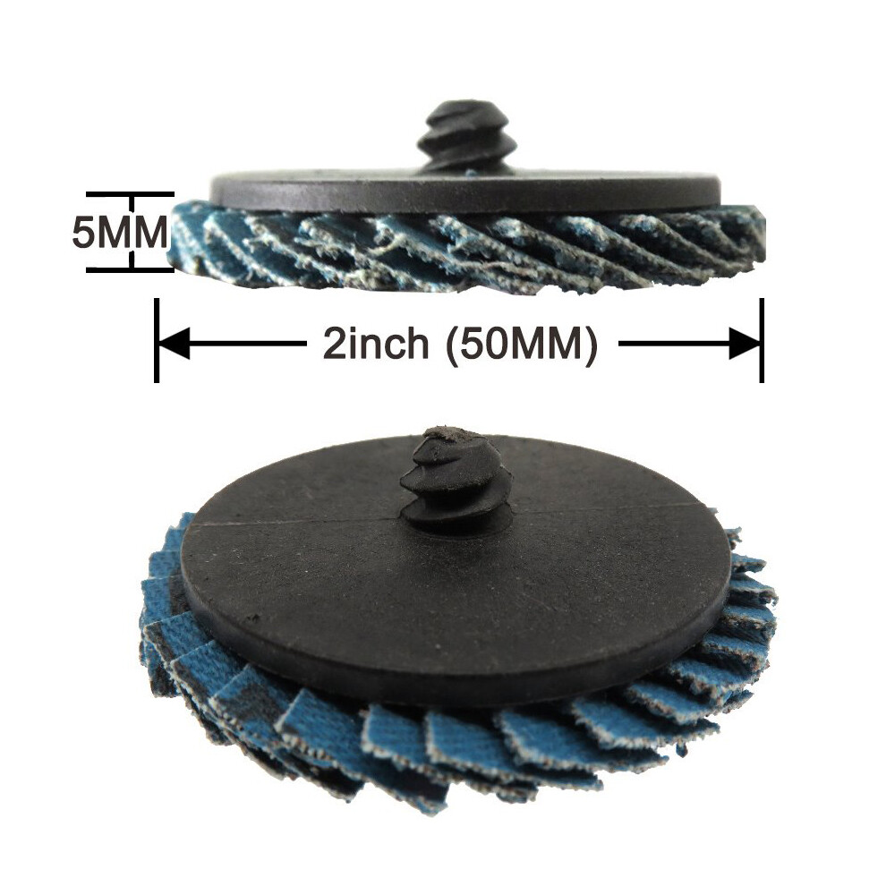 2 Inch 50mm Flap Disc Roll Lock Quick Change Sanding Discs Die Grinder 40 Grit