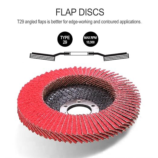 4-1/2″x7/8″ Ceramic Flap Discs Sanding Grinding wheel 40 60 80 120 Grit T29 4.5″