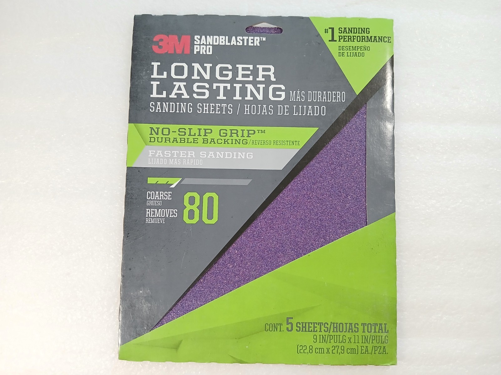 3M SandBlaster Pro 80 Grit Sanding Sheets – 25 Sheets (5 Packs of 5)