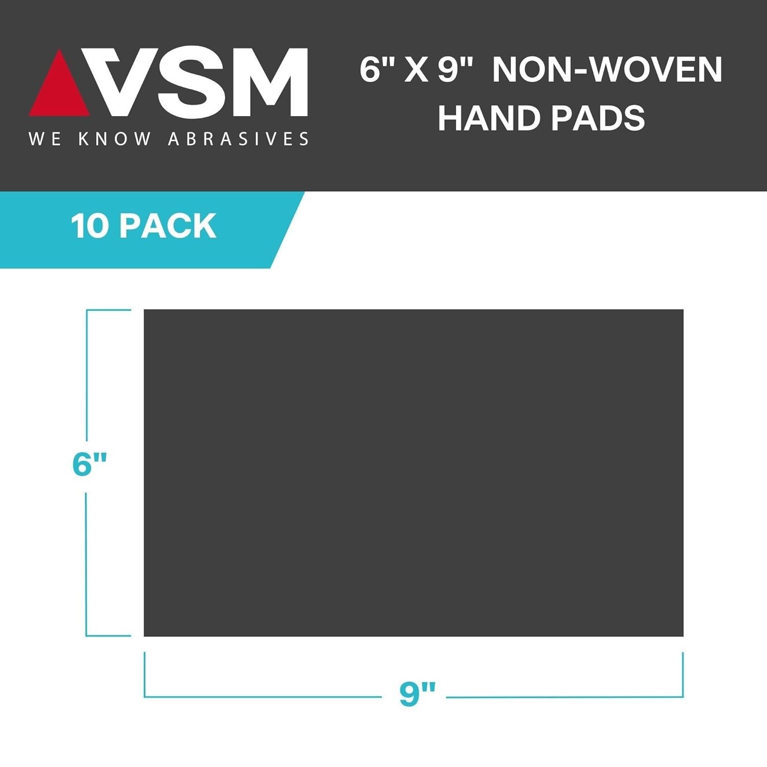 Efficient 10-Pack Maroon 6″ x 9″ Hand Pads – Non-Woven for Finishing & Cleaning