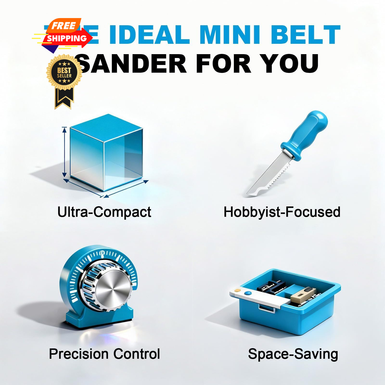 Mini Electric Belt-Sander Knife-Sharpener Sanding Machine – Small Bench…