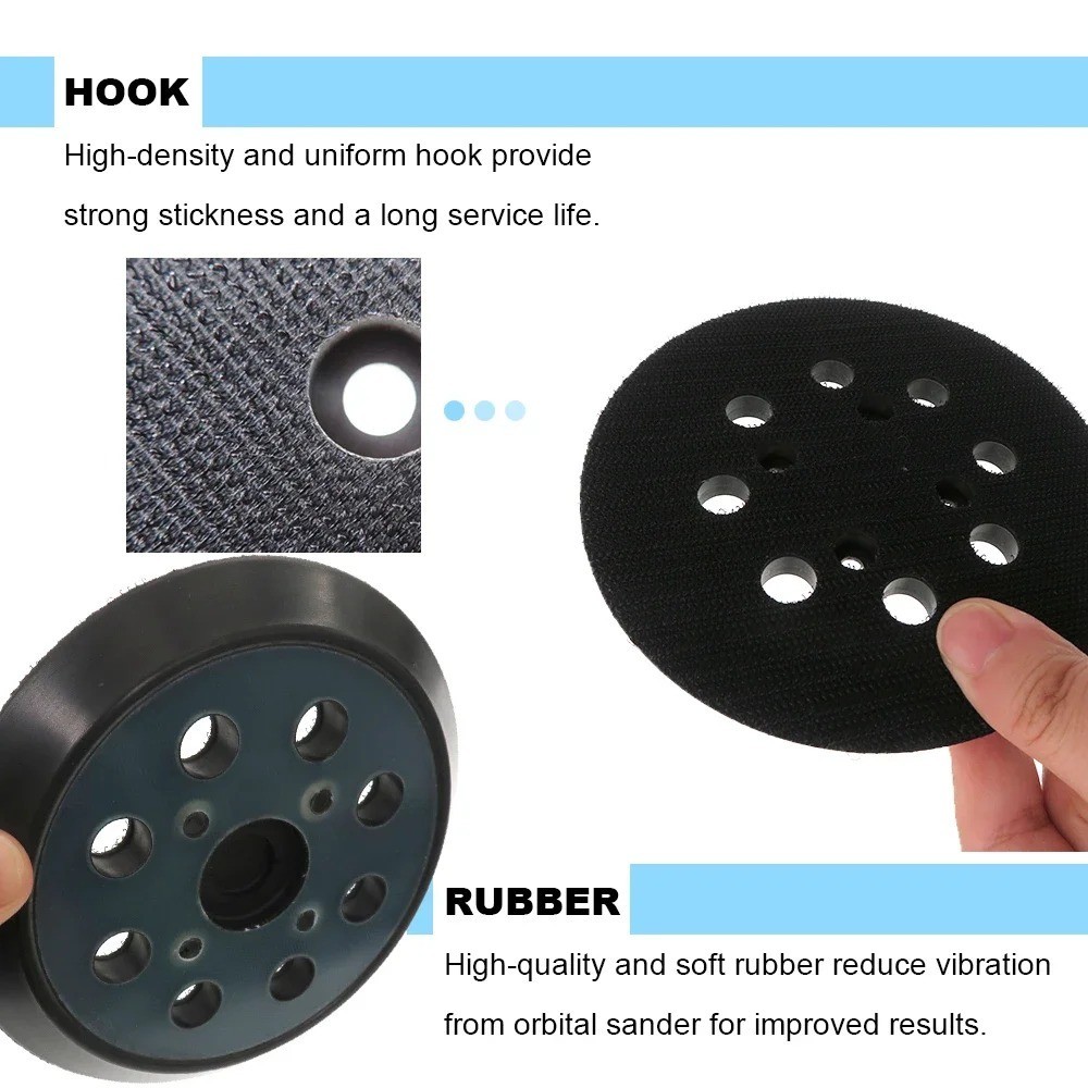 2Pcs 5″ Hook&Loop Sanding Sander Pads for Ryobi RS290 RS240 RS280 RS241 RS280VS