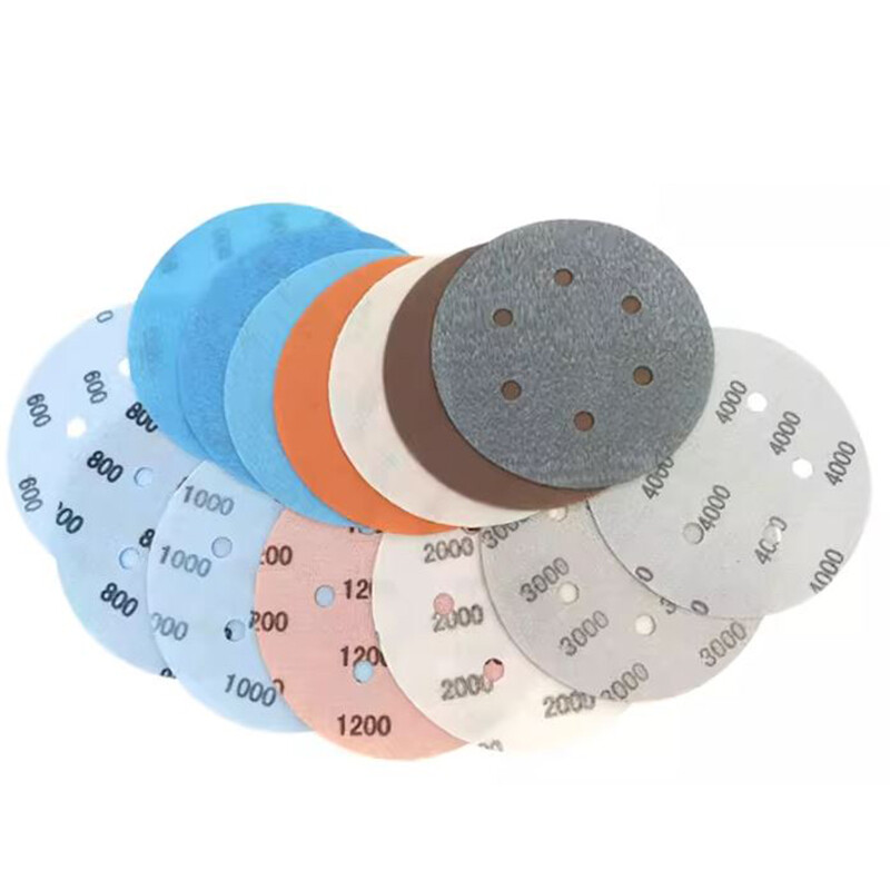 6″ 150mm 5 Hole Wet&Dry Sanding Disc 600-5000Grit Sandpaper Film Hook&Loop Pads