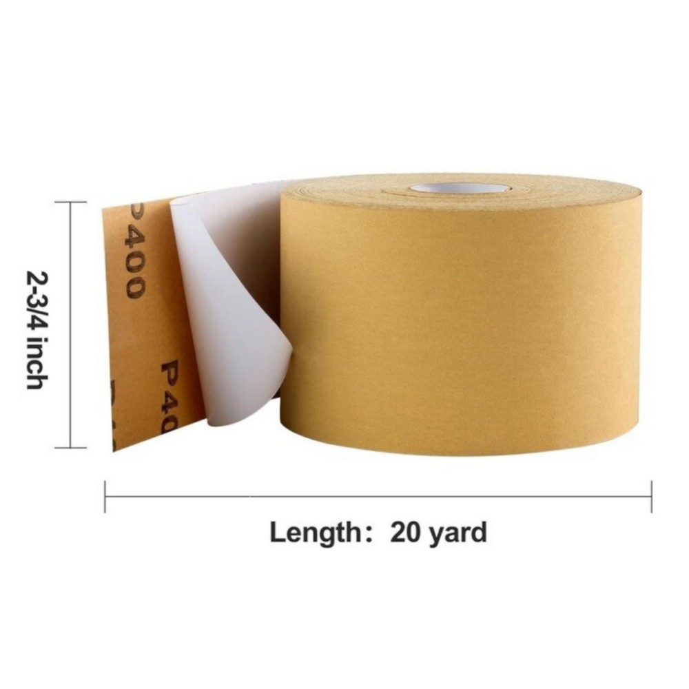Grit Gold Longboard, Sandpaper Roll 2-3/4, Self Adhesive Sandpaper, 20 Yards