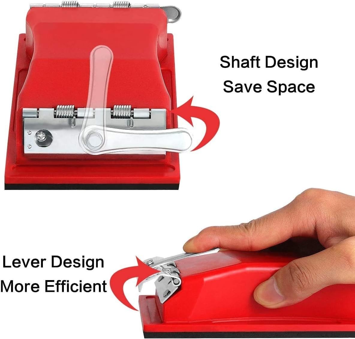 Durable hand sanding block with secure clip-on sandpaper holder.