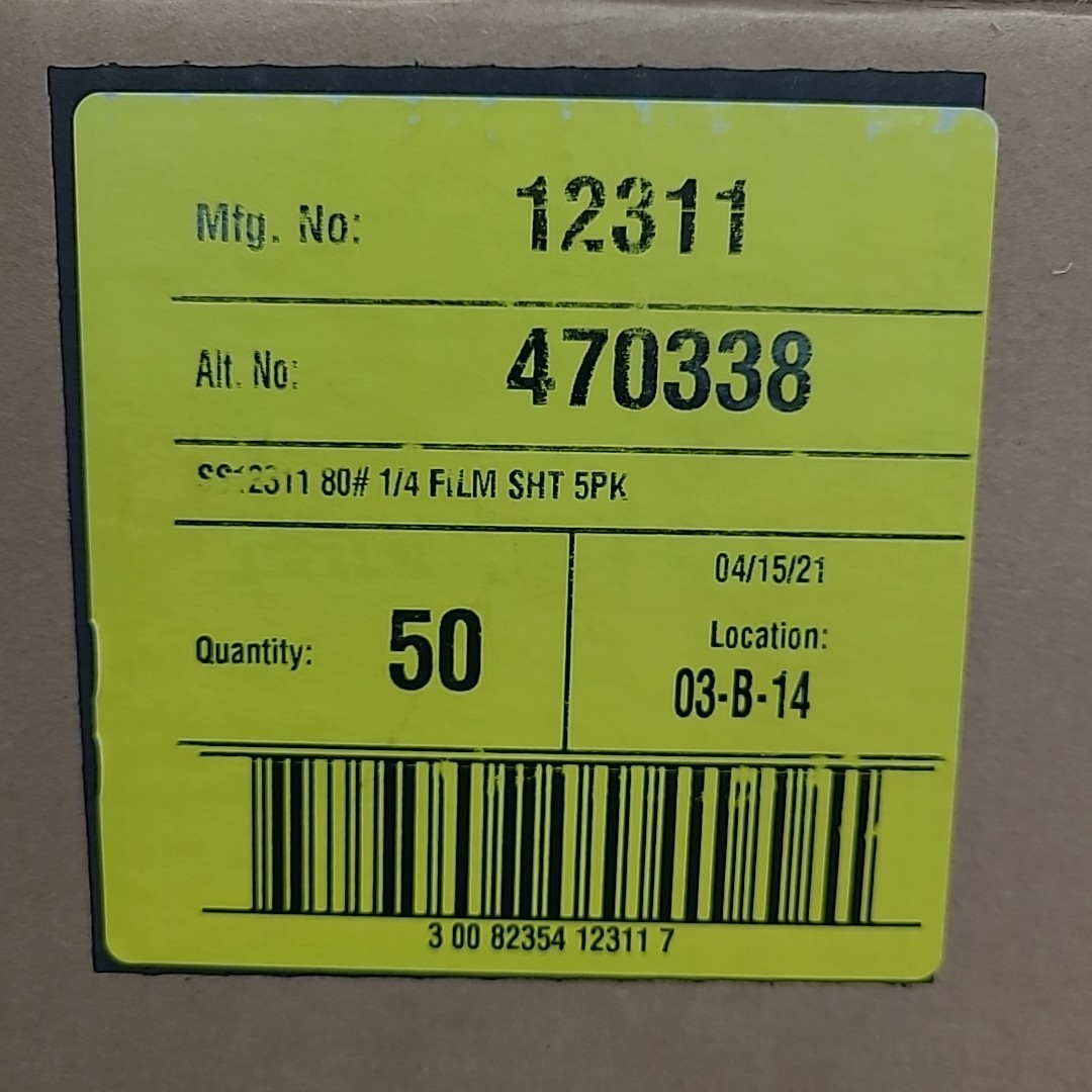 Shopsmith Film Finishing Sheets P80 Grit Sandpaper 1/4″ Sanders Case Of 50
