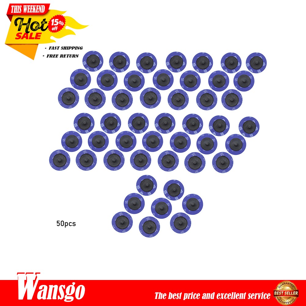 50 Pcs 2 inch Sanding Discs, Zirconia Coated 36/60/80 Grit, Quick Change Disc