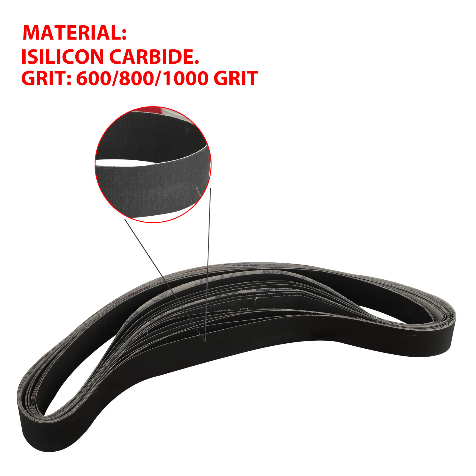 30/15x 1×30″ Sanding Belt Grinding Polishing Sander Sandpaper 600 800 1000 Grit