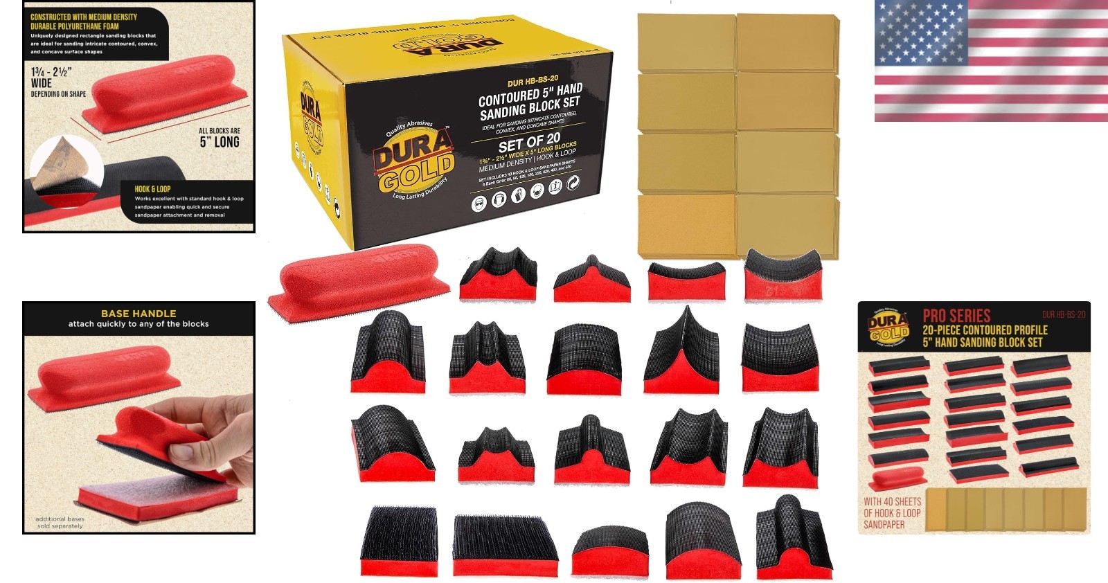 Interchangeable Hook & Loop Sanding Block Kit