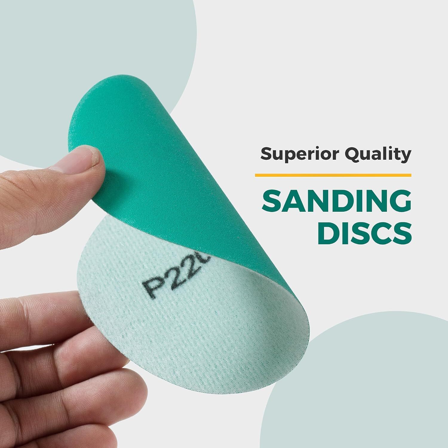 5 Inch 80-1500 Grit Green Film Sanding Disc 50 Pack Sanding Discs Hook and Loop