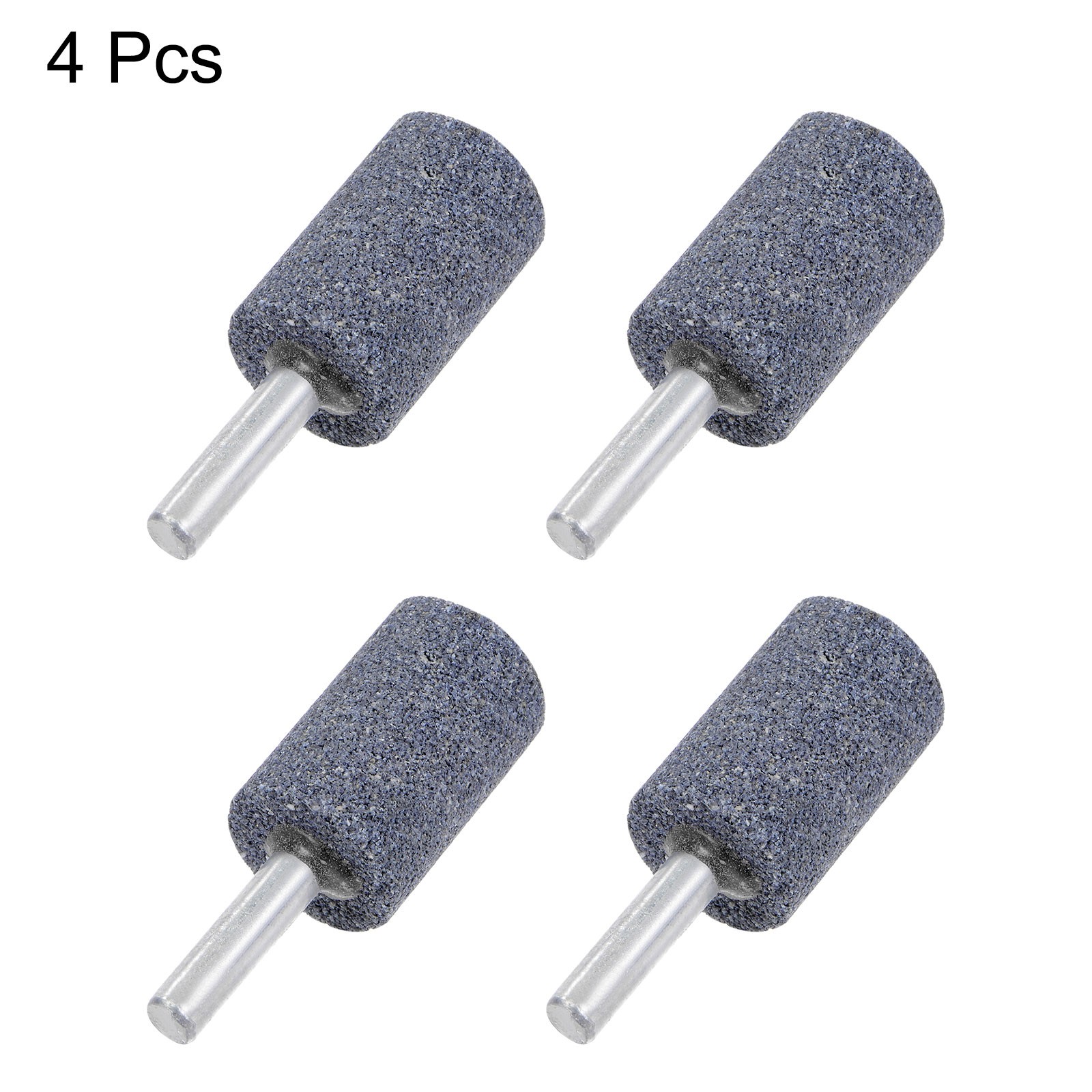 4pcs Abrasive Mounted Stone 1/4″ Shank 0.8″ Cylindrical Corundum Grinding Head
