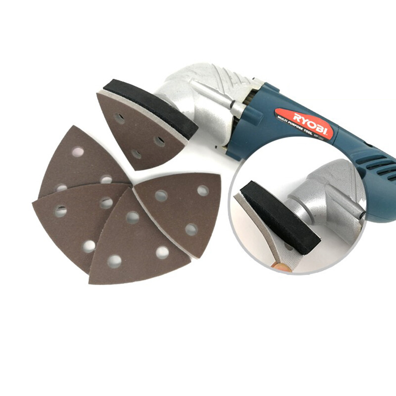 80*80*80mm 3 Holes Triangle Sandpaper Multitool Sanding Pads Abrasive Polishing