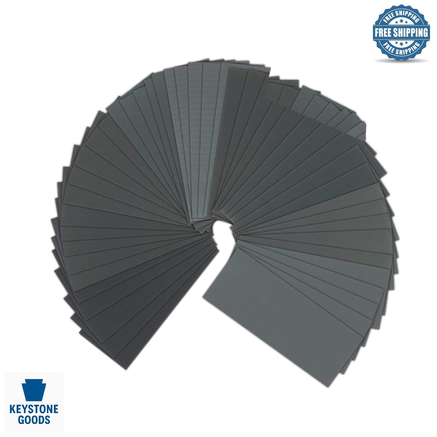 90 Pcs Wet Dry Sandpaper Assortment Set, 9×3.6 Inch, Grit 400-3000, Multi-Pur…